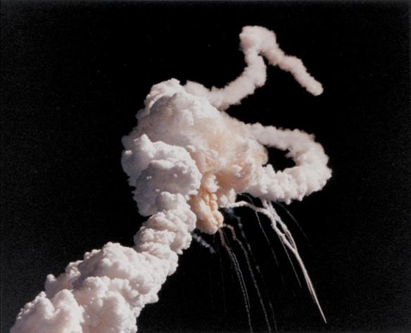 Challenger Explosion: Image from NASA,/Wikipedia Commons